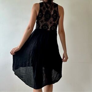 Zara Black XS X-Small Midi Dress